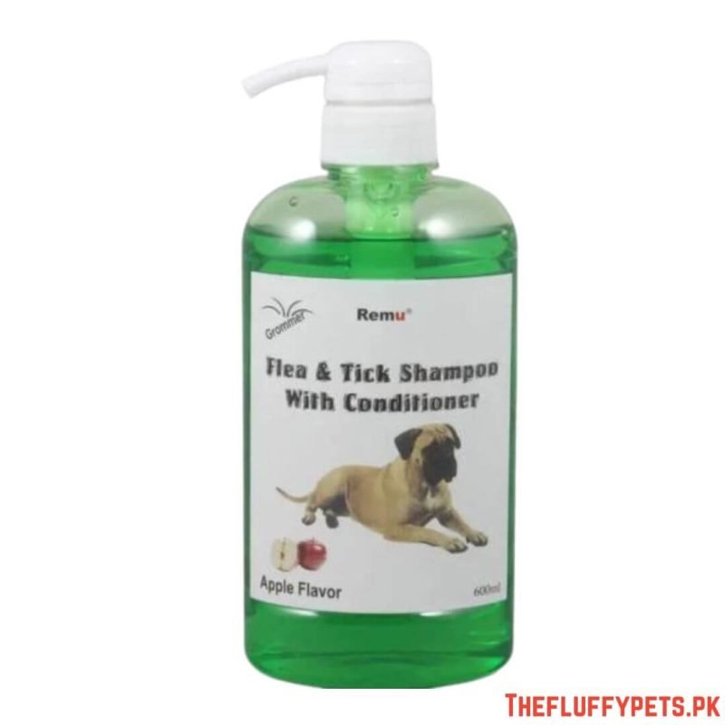 Remu Dog Groomer Shampoo Flea & Tick with Conditioner 600ml