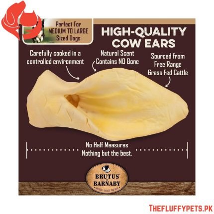 BRUTUS & BARNABY 12 Cow Ears + 12 Pig Ears, All Natural, Whole Dog Treats