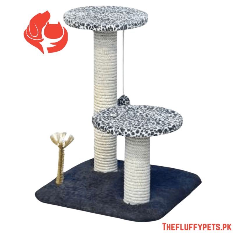 2 Pole 2 Round Top Cat Scratcher