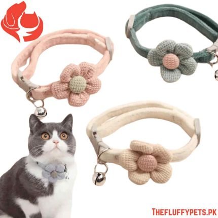 Cat Flower Collar with Bell