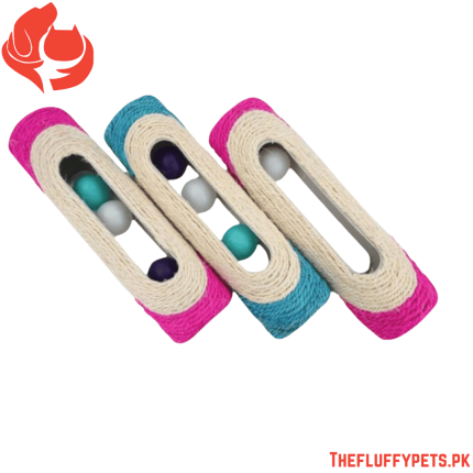 Cat Toys Rolling Sisal Scratch Board Roller with 3 Ball