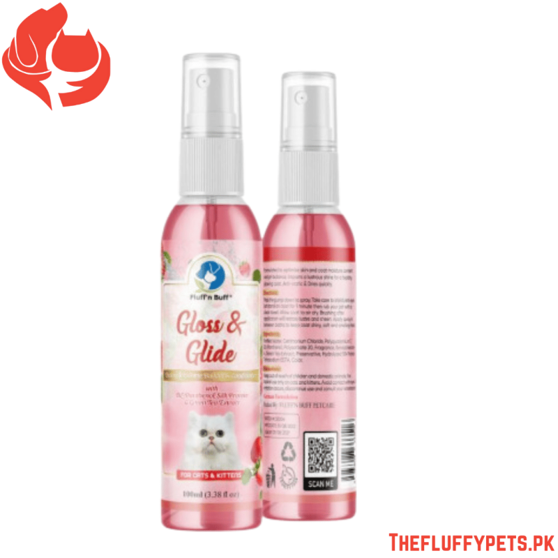 Fluff n Buff Gloss And Glide for Cats and Kittens (Strawberry Scented)