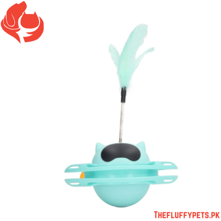 Funny Cat Pet Toy Cat Toys Intelligence Triple Play Disc Cat With Feather – 06