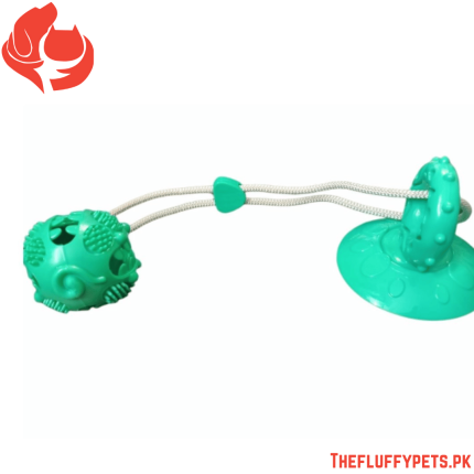 Pet Sucker Leaky Food Toy Double Suction Pull Ball Dog Toy