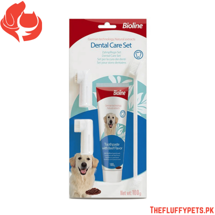 Bioline Dog Dental Care Hygiene Set Beef 100 g