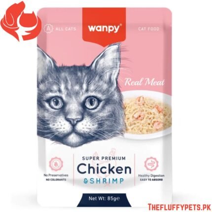 Wanpy Adult Cat Real Meat Chicken & Shrimp 85 g Pouch