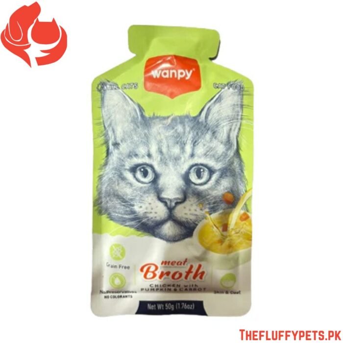Wanpy Adult Cat Soup Meat Broths Chicken with Pumpkin and Carrot 50 g