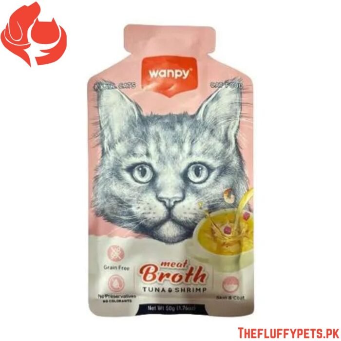 Wanpy Adult Cat Soup Meat Broths Tuna & Shrimps 50 g